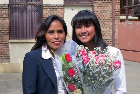 Roxana and Alexandra at Graduation in Cochabmaba, Bolivia